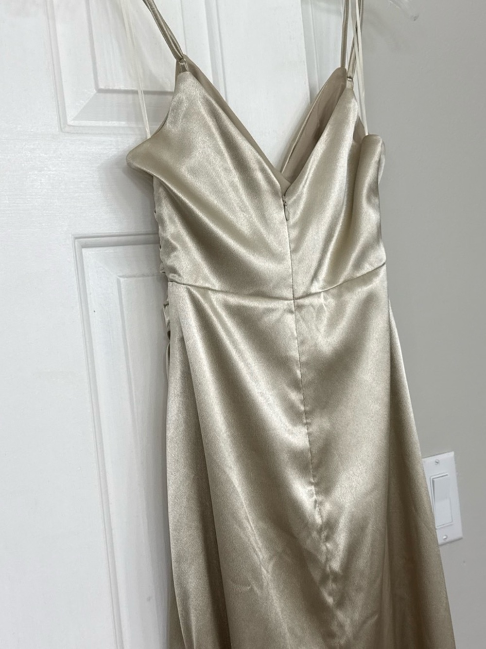 Birdy Grey Champagne Satin Cowl Maxi Dress - Picture 4 of 10